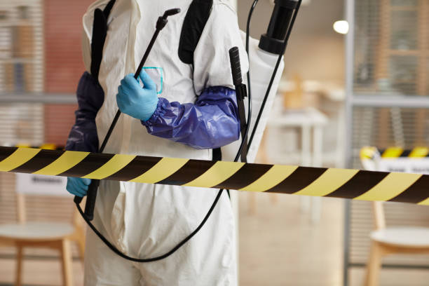 Professional Biohazard Cleanup technician working in Grant, MI